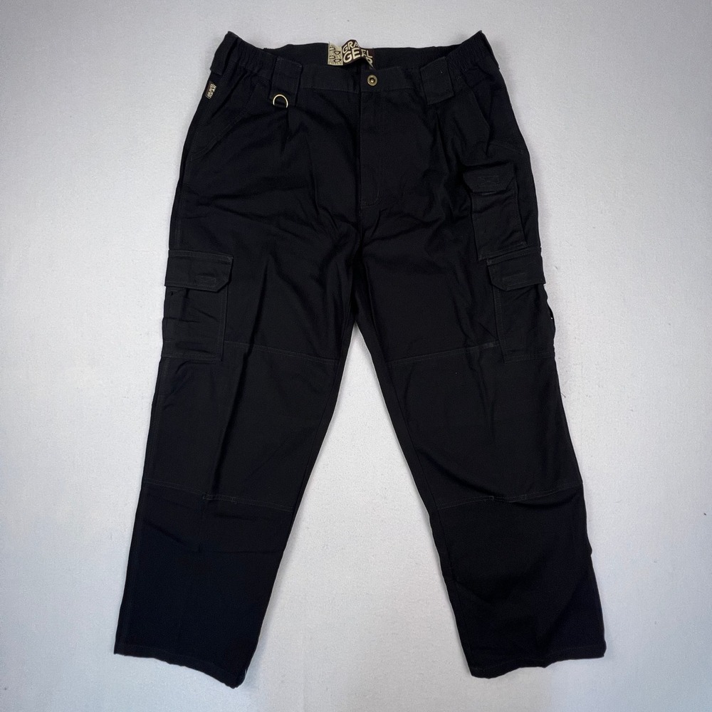 Gravel‎ Gear Cargo Pants Mens 38x30 Black Tactical Relaxed Fit Utility Workwear